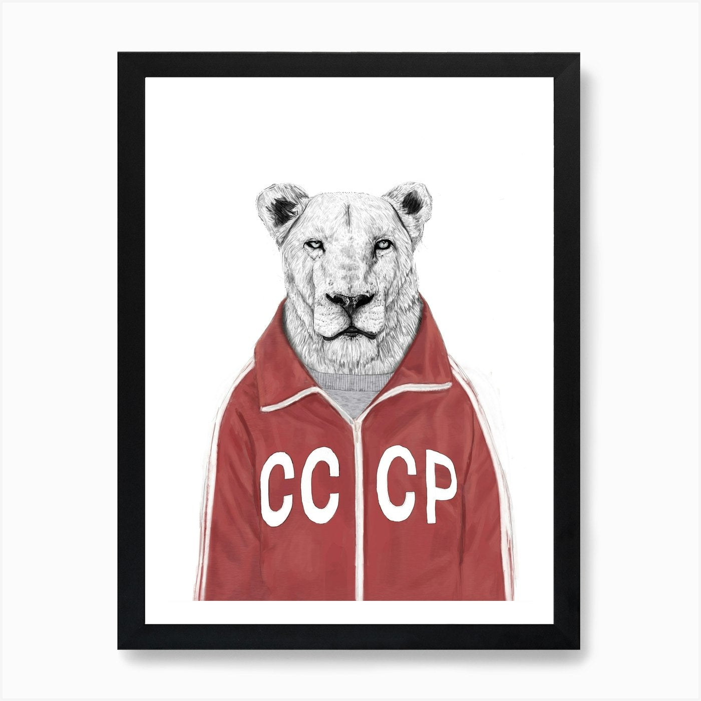 Soviet Lion Art Print Framed Wall Art Poster Canvas Print Picture