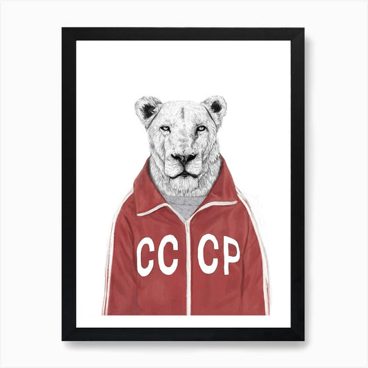 Soviet Lion Art Print Framed Wall Art Poster Canvas Print Picture