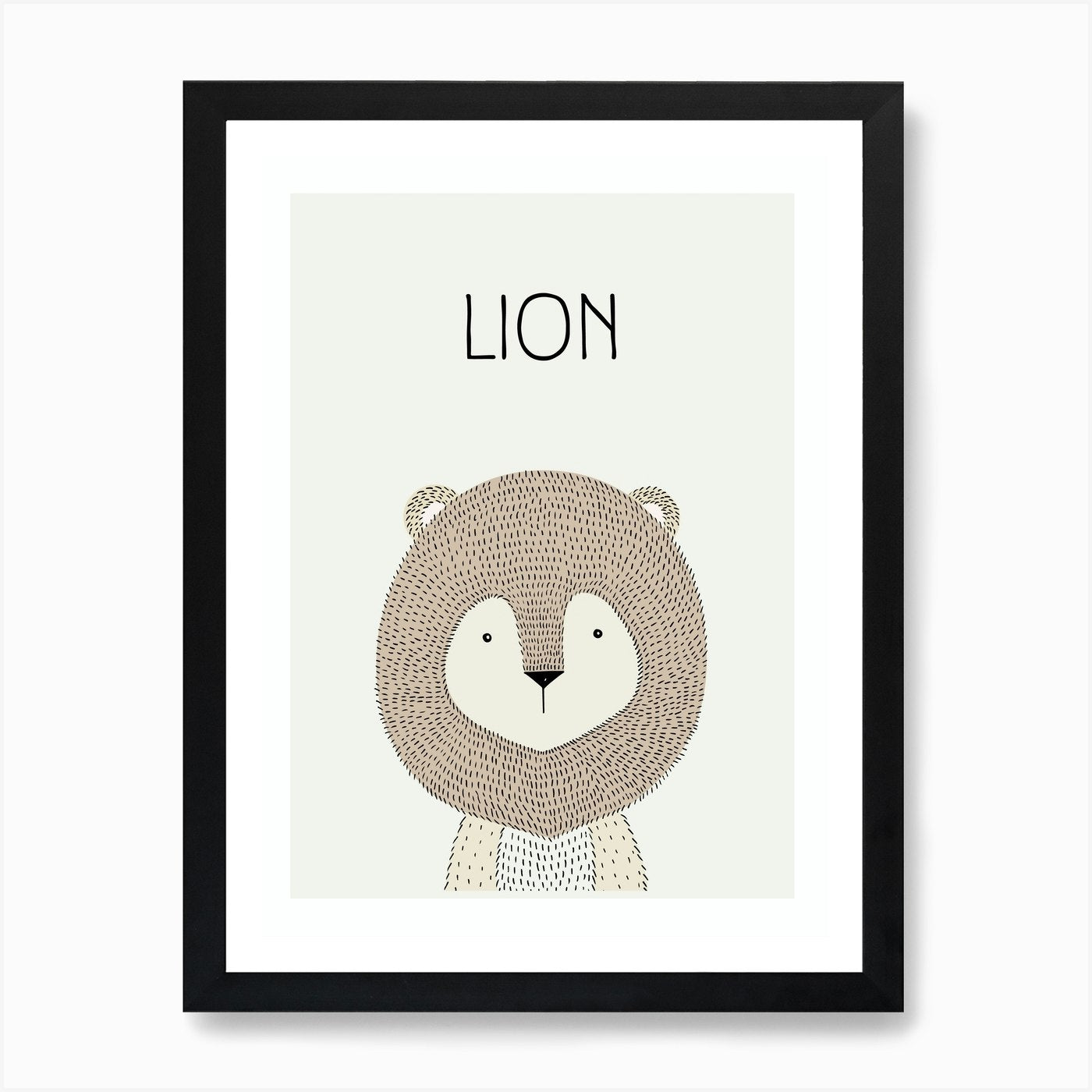 Lion illustration Art Print Framed Wall Art Poster Canvas Print Picture