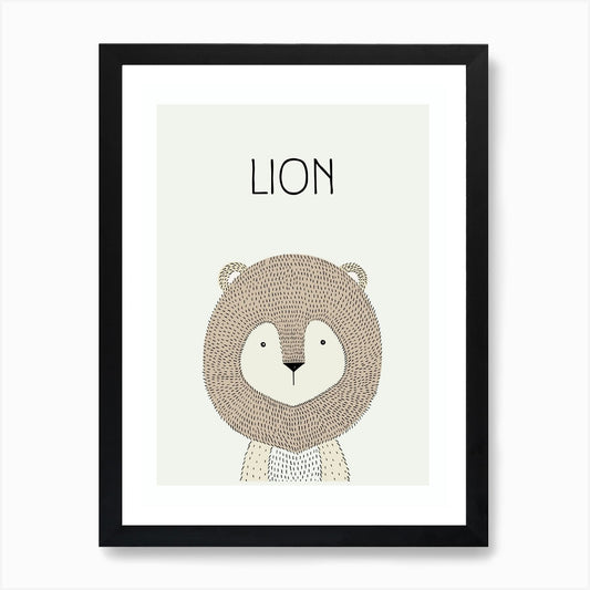 Lion illustration Art Print Framed Wall Art Poster Canvas Print Picture