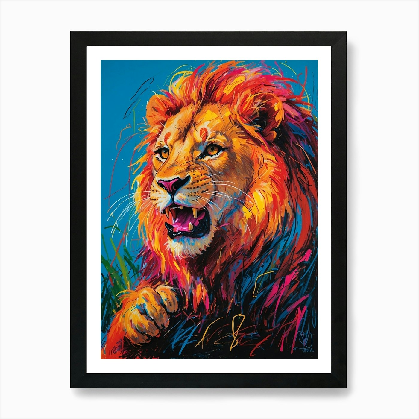 Lion Photo 1 Art Print Framed Wall Art Poster Canvas Print Picture