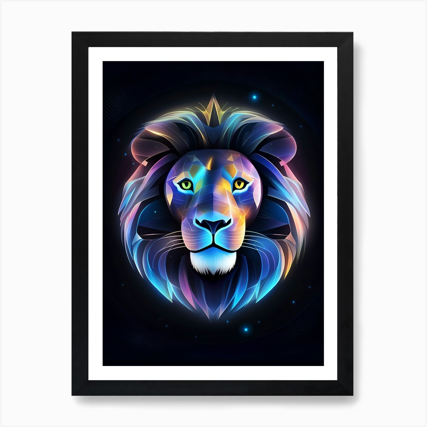 Lion Head 4 Art Print Framed Wall Art Poster Canvas Print Picture