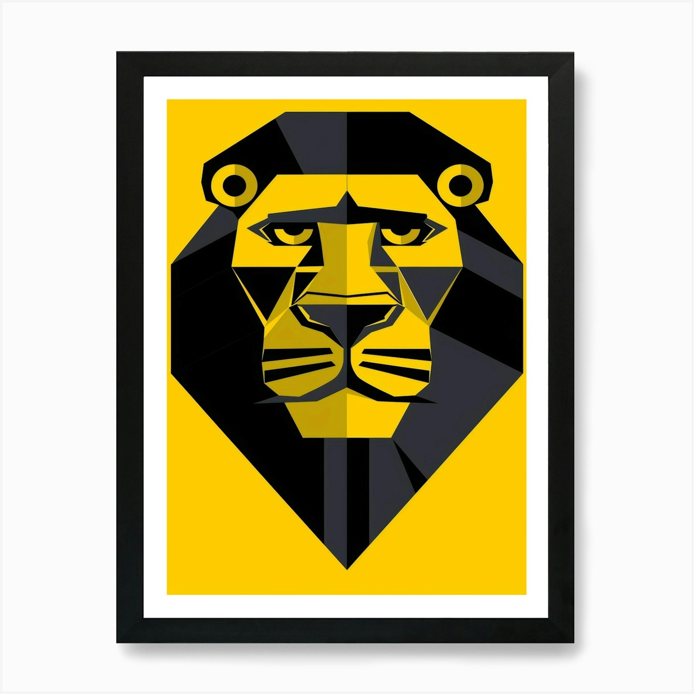 Lion Head 1 Art Print Framed Wall Art Poster Canvas Print Picture