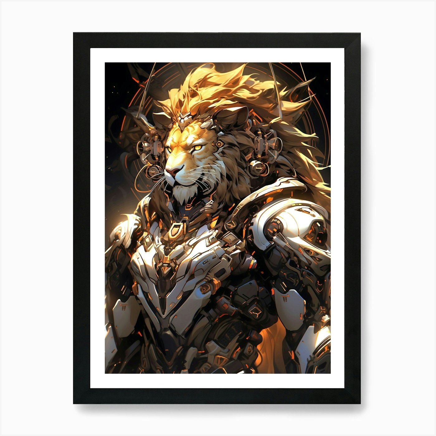 Lion Of Cybertron Art Print Framed Wall Art Poster Canvas Print Picture
