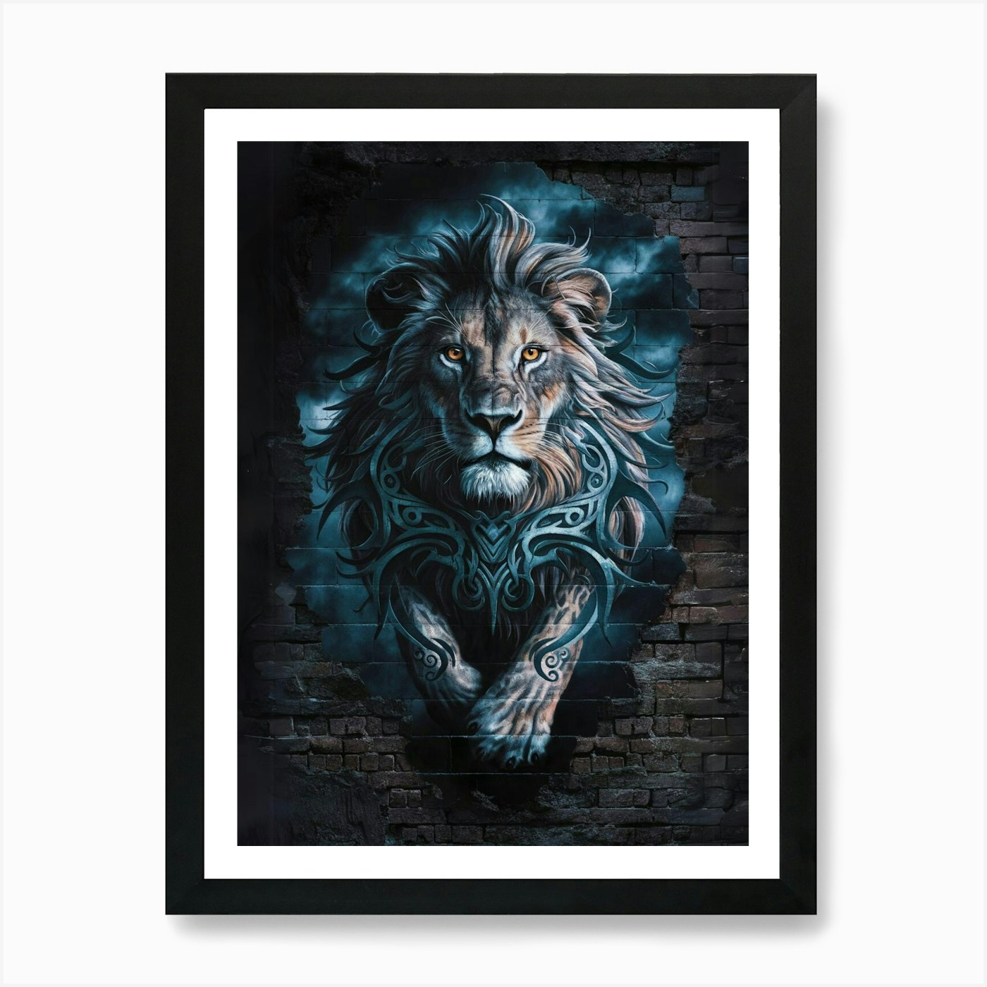 Lion Wall Art Art Print Framed Wall Art Poster Canvas Print Picture