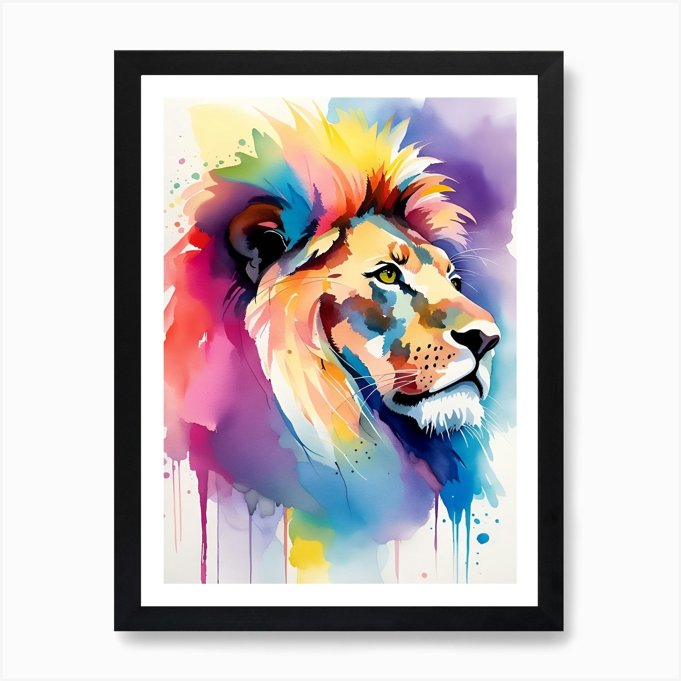 Lion Painting 12 Art Print Framed Wall Art Poster Canvas Print Picture