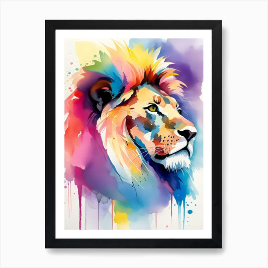 Lion Painting 12 Art Print Framed Wall Art Poster Canvas Print Picture