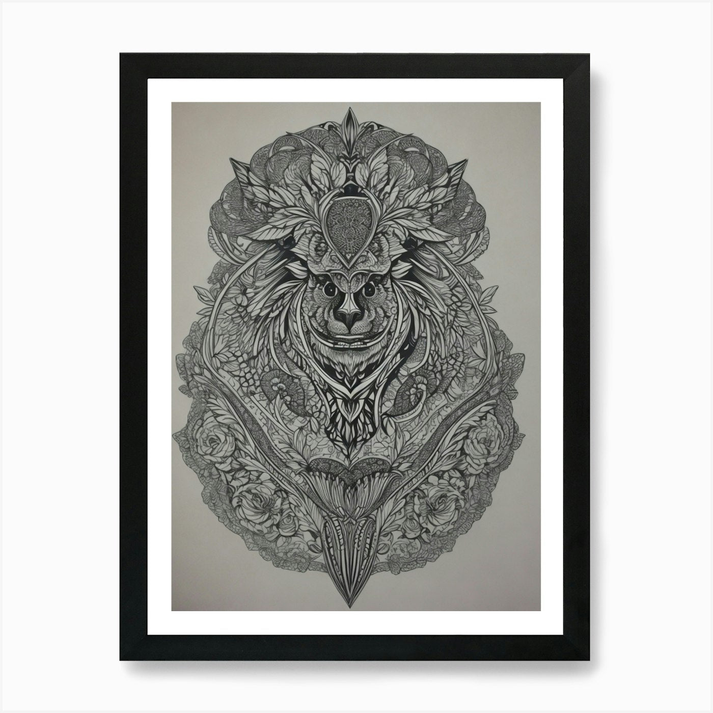Lion Of The Forest Art Print Framed Wall Art Poster Canvas Print Picture