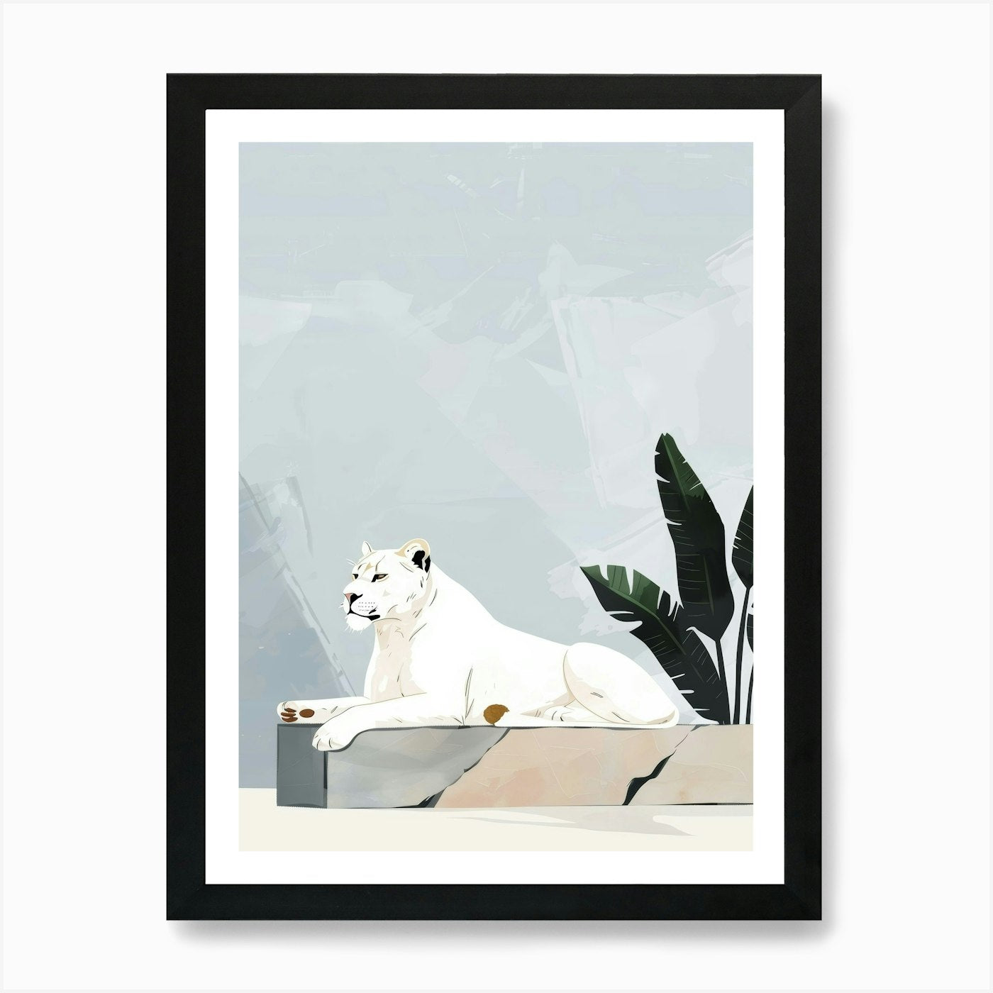 Lion Illustration 7 Art Print Framed Wall Art Poster Canvas Print Picture