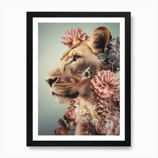Portrait Of A Lion 2 Art Print Framed Wall Art Poster Canvas Print Picture