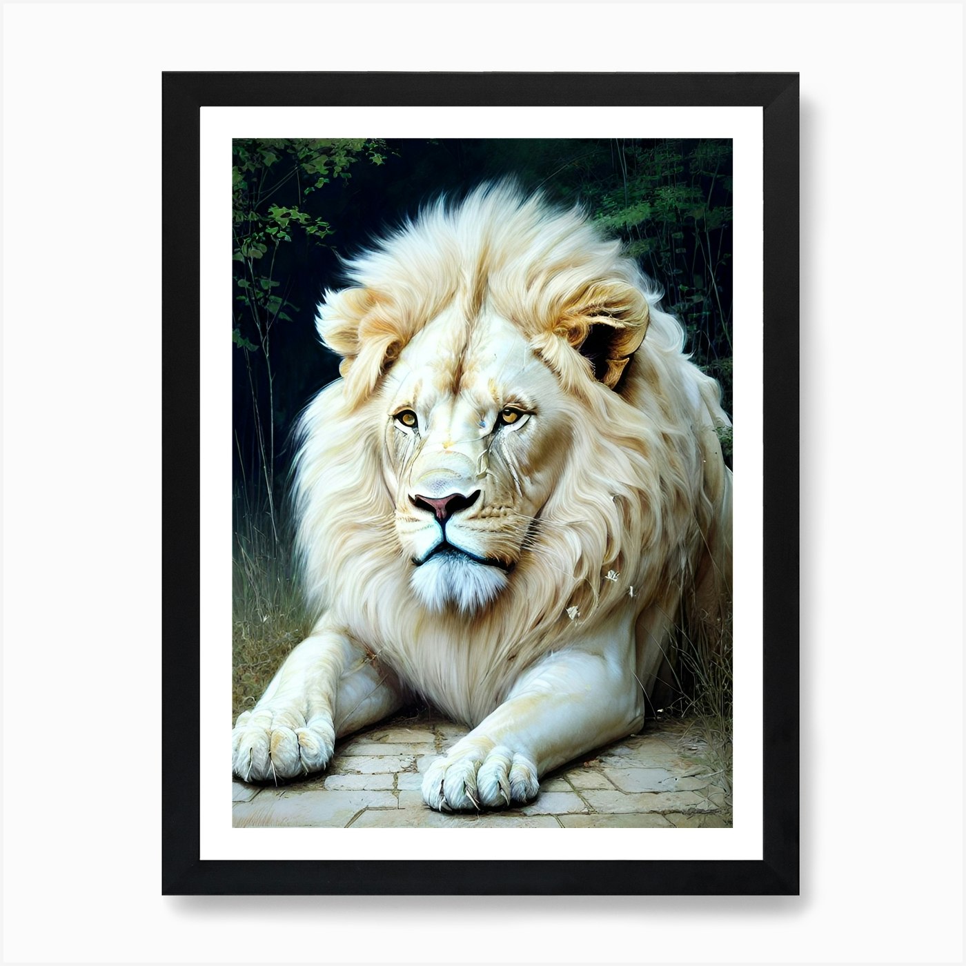 Lion art 60 Art Print Framed Wall Art Poster Canvas Print Picture