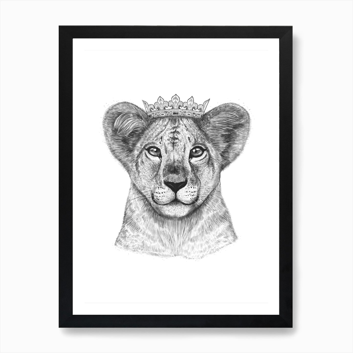 The Lion Princess Art Print Framed Wall Art Poster Canvas Print Picture