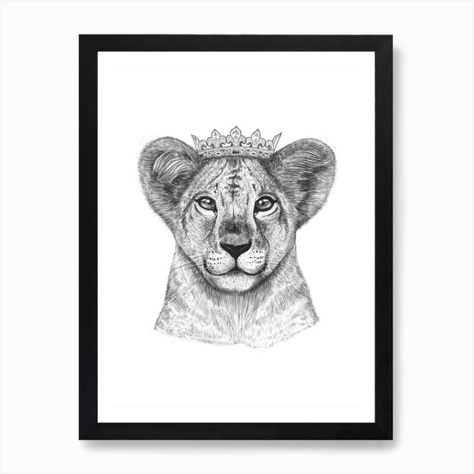 The Lion Princess Art Print Framed Wall Art Poster Canvas Print Picture