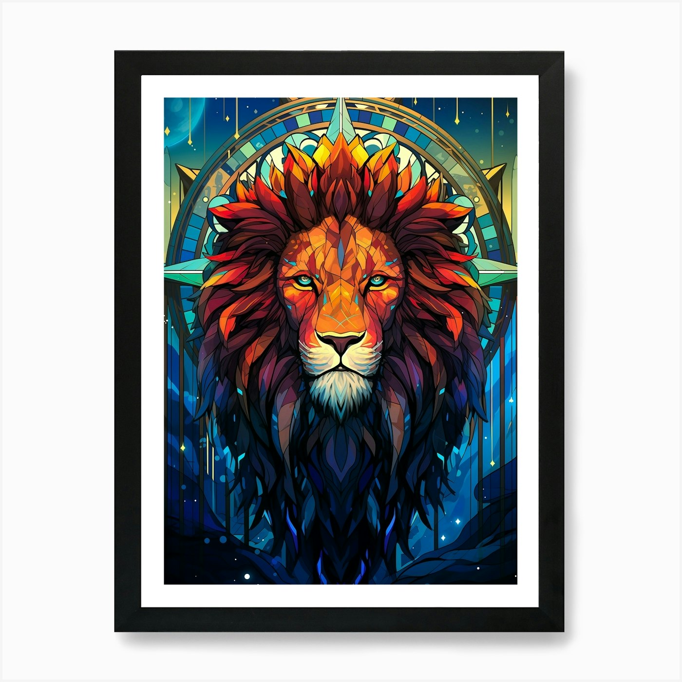 Lion Dreamcatcher Art Print Framed Wall Art Poster Canvas Print Picture