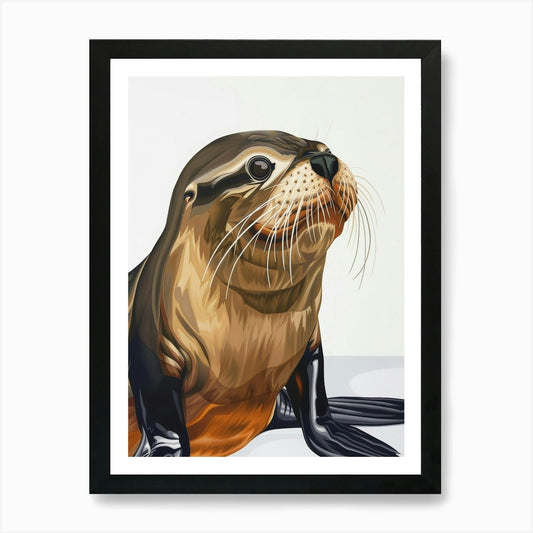 Sea Lion Art Print Framed Wall Art Poster Canvas Print Picture