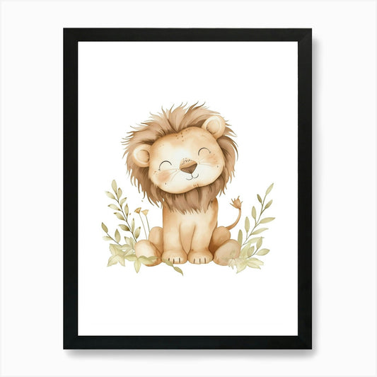 Lion Nursery Art Print Framed Wall Art Poster Canvas Print Picture
