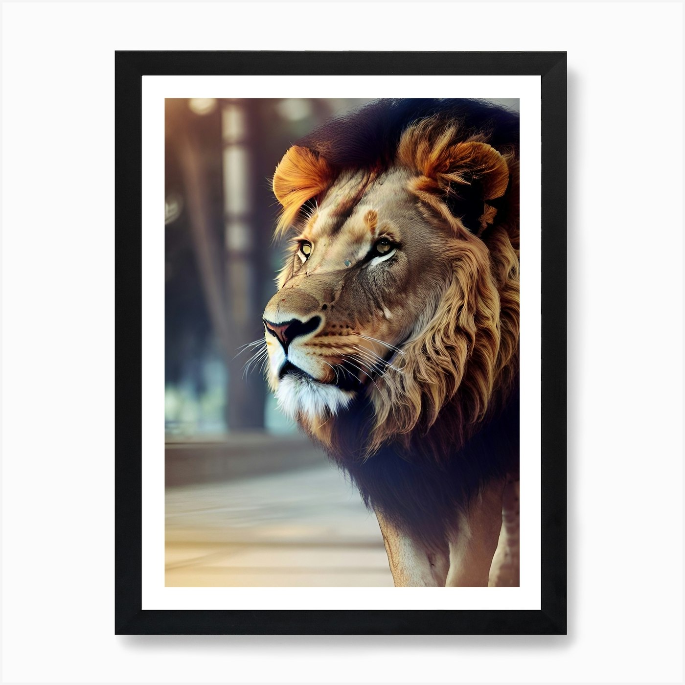 Lion Wallpaper Art Print Framed Wall Art Poster Canvas Print Picture