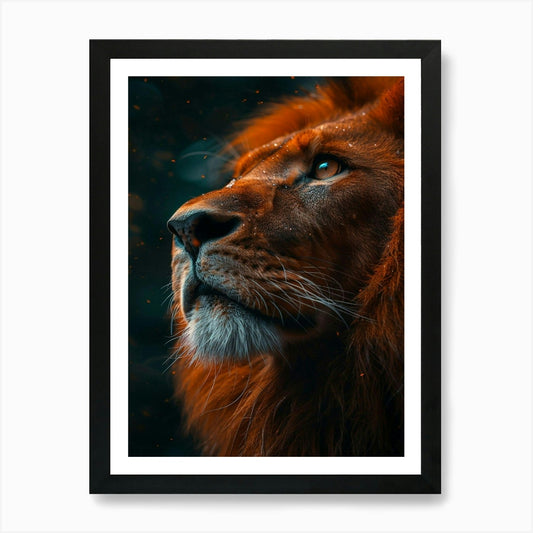 Lion face Art Print Framed Wall Art Poster Canvas Print Picture