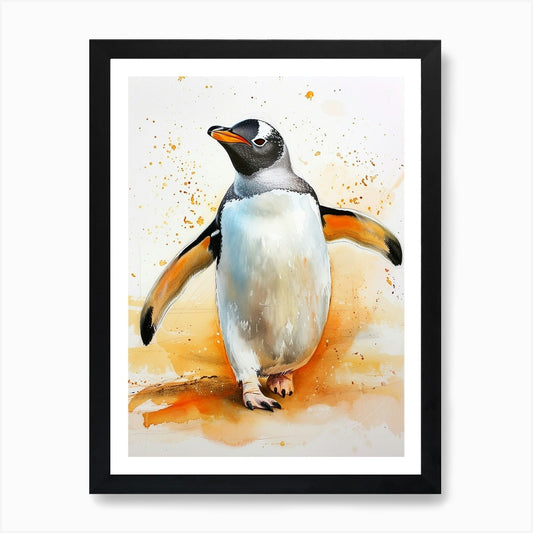 Humboldt Penguin Sea Lion Island Wa Framed Wall Art Poster Canvas Print Picture