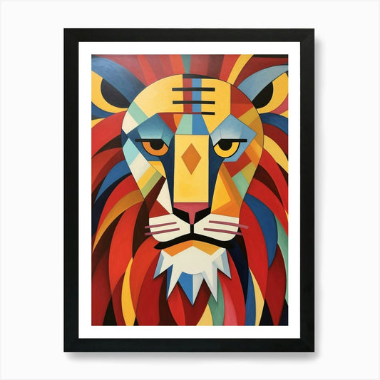 Lion Abstract Pop Art 9 Art Print Framed Wall Art Poster Canvas Print Picture