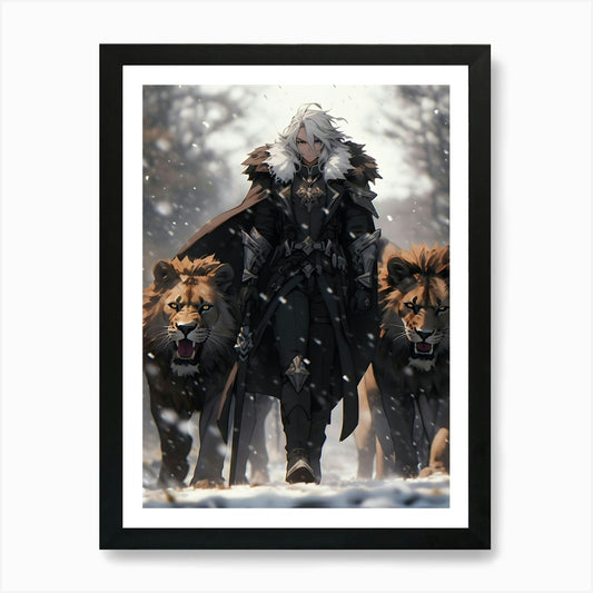 Lions Art Print Framed Wall Art Poster Canvas Print Picture