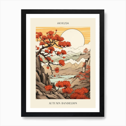 Akikusa Autumn Dandelion 1 Japanese Framed Wall Art Poster Canvas Print Picture