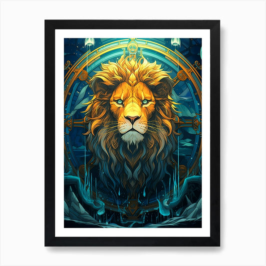 Lion Of The Seas Art Print Framed Wall Art Poster Canvas Print Picture