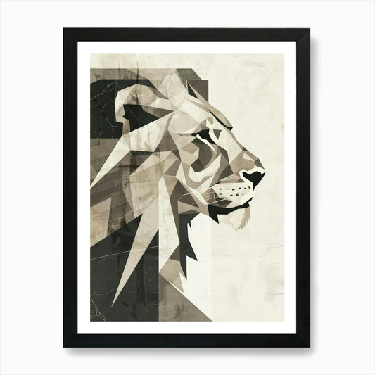 Abstract Lion 9 Art Print Framed Wall Art Poster Canvas Print Picture