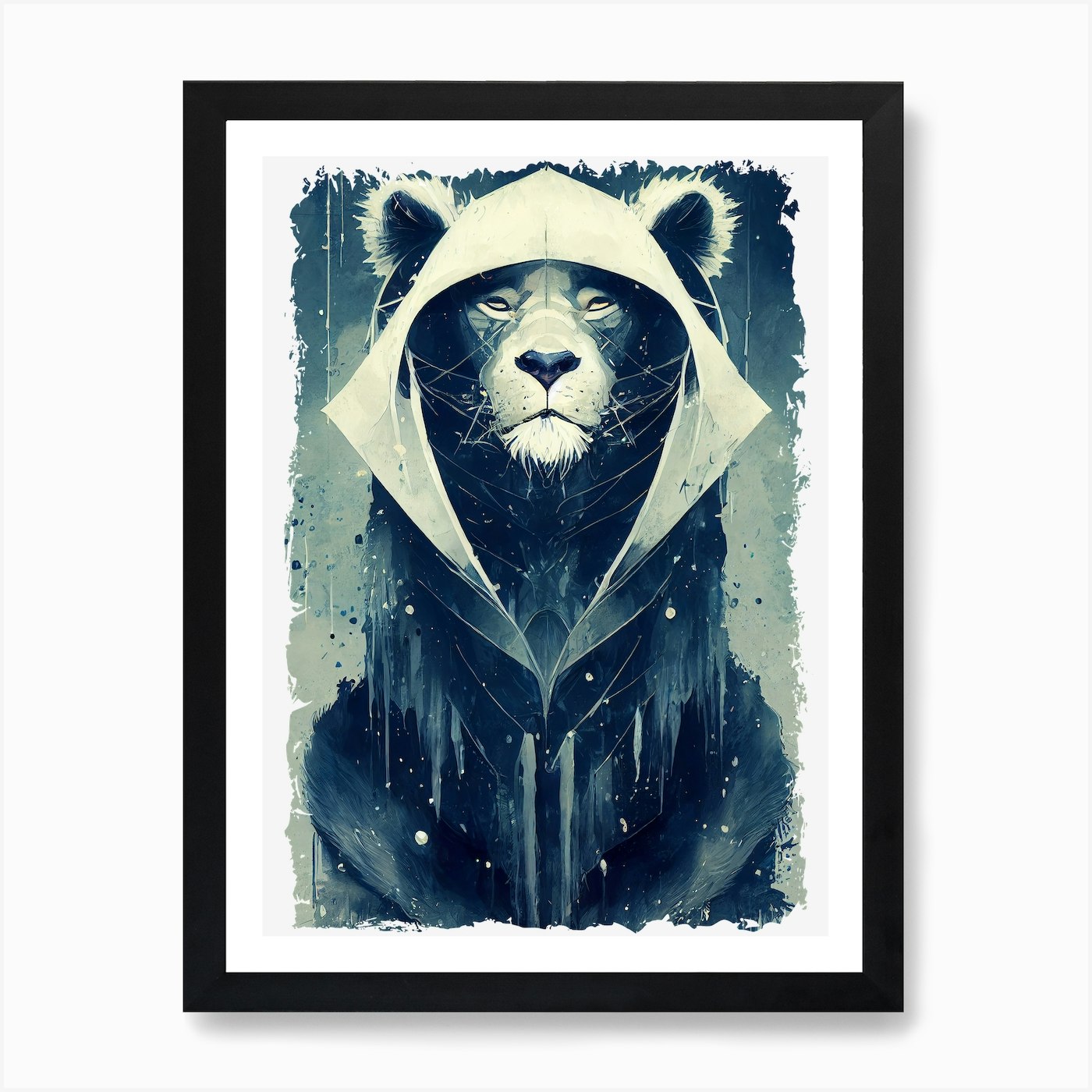 Loose hooded lion Art Print Framed Wall Art Poster Canvas Print Picture