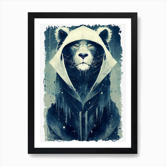 Loose hooded lion Art Print Framed Wall Art Poster Canvas Print Picture