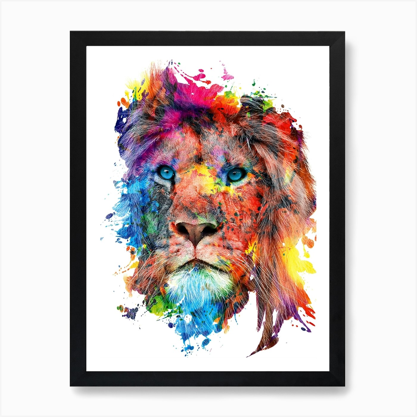 Lion Art Print Framed Wall Art Poster Canvas Print Picture