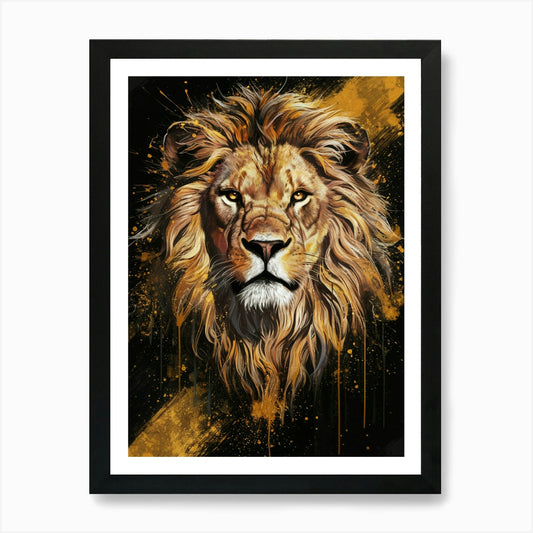 Lion Head 1 Art Print Framed Wall Art Poster Canvas Print Picture
