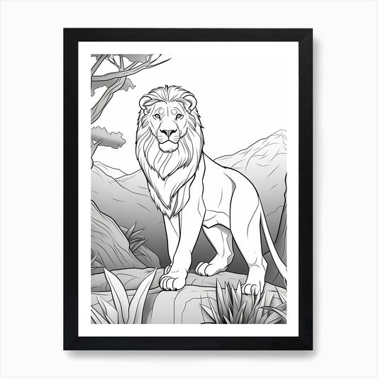 The Pride Lands (The Lion King) Fan Framed Wall Art Poster Canvas Print Picture