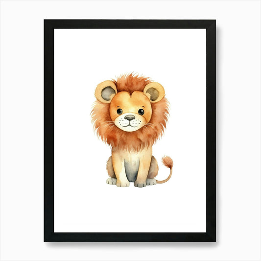 Cute Lion 1 Art Print Framed Wall Art Poster Canvas Print Picture