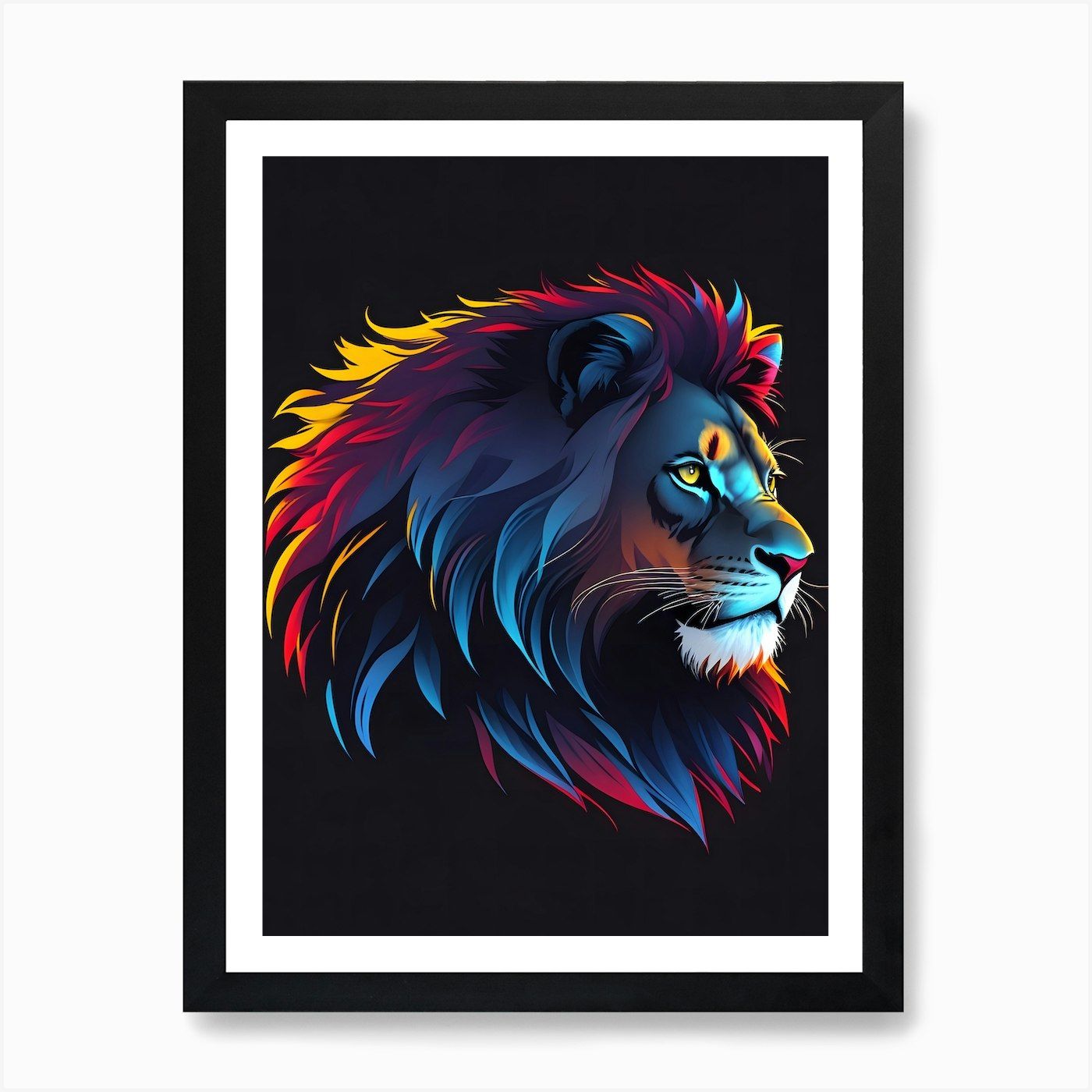 Design of a lion Art Print Framed Wall Art Poster Canvas Print Picture