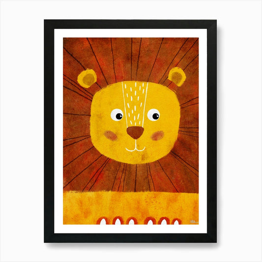 cute Lion Art Print Framed Wall Art Poster Canvas Print Picture