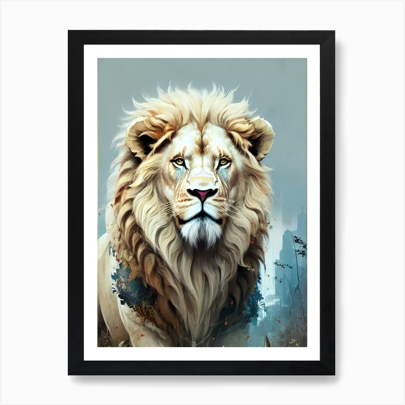 Lion Of The Forest 1 Art Print Framed Wall Art Poster Canvas Print Picture