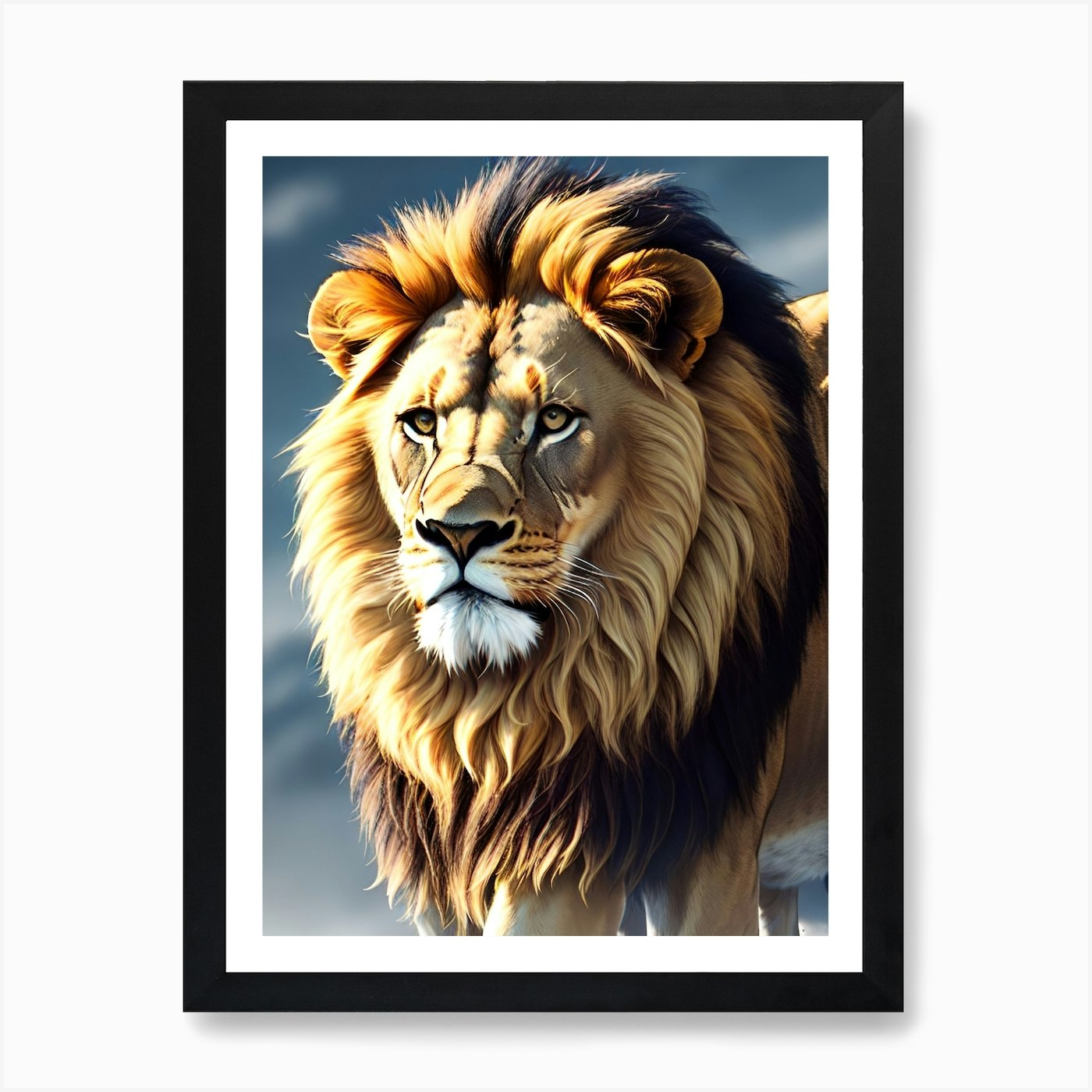 Lion 7 Art Print Framed Wall Art Poster Canvas Print Picture