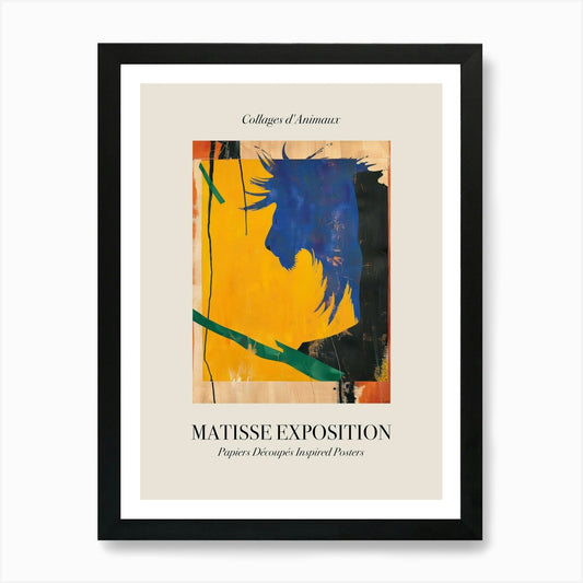 Lion 4 Matisse Inspired Exposition  Framed Wall Art Poster Canvas Print Picture