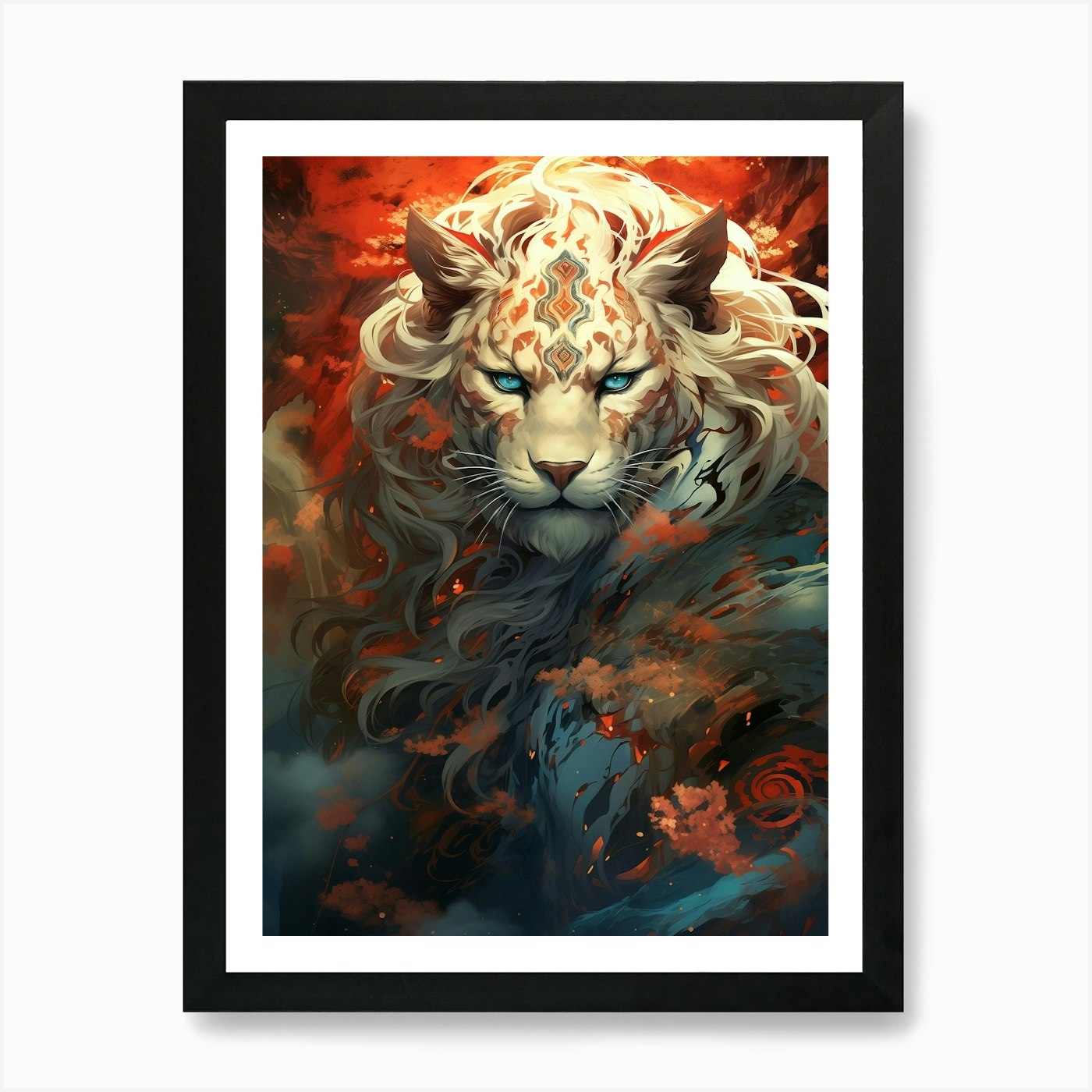 Lion Art Art Print Framed Wall Art Poster Canvas Print Picture