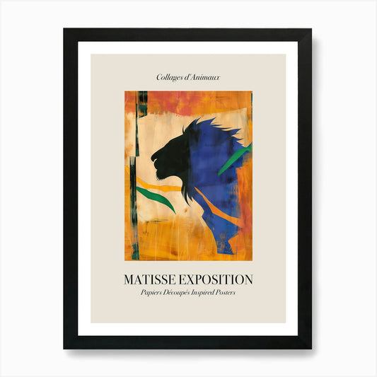 Lion 1 Matisse Inspired Exposition  Framed Wall Art Poster Canvas Print Picture