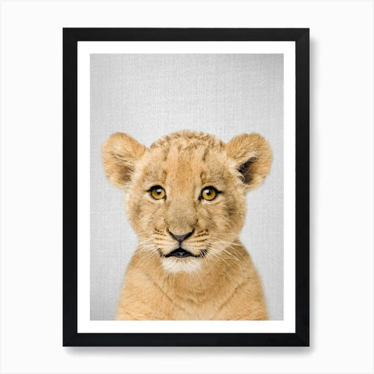 Baby Lion Art Print Framed Wall Art Poster Canvas Print Picture