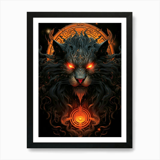 Tarot Card Lion Art Print Framed Wall Art Poster Canvas Print Picture