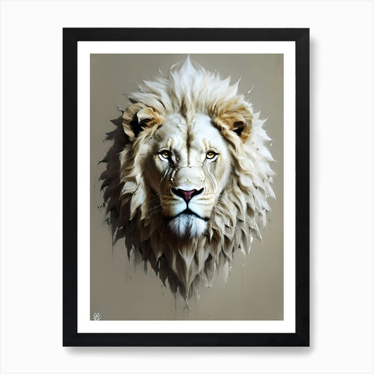 Lion Head 51 Art Print Framed Wall Art Poster Canvas Print Picture