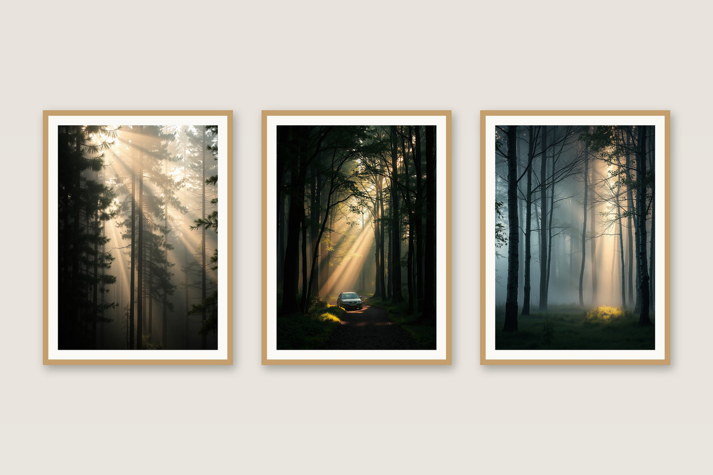 Into the Woods forest gallery trio