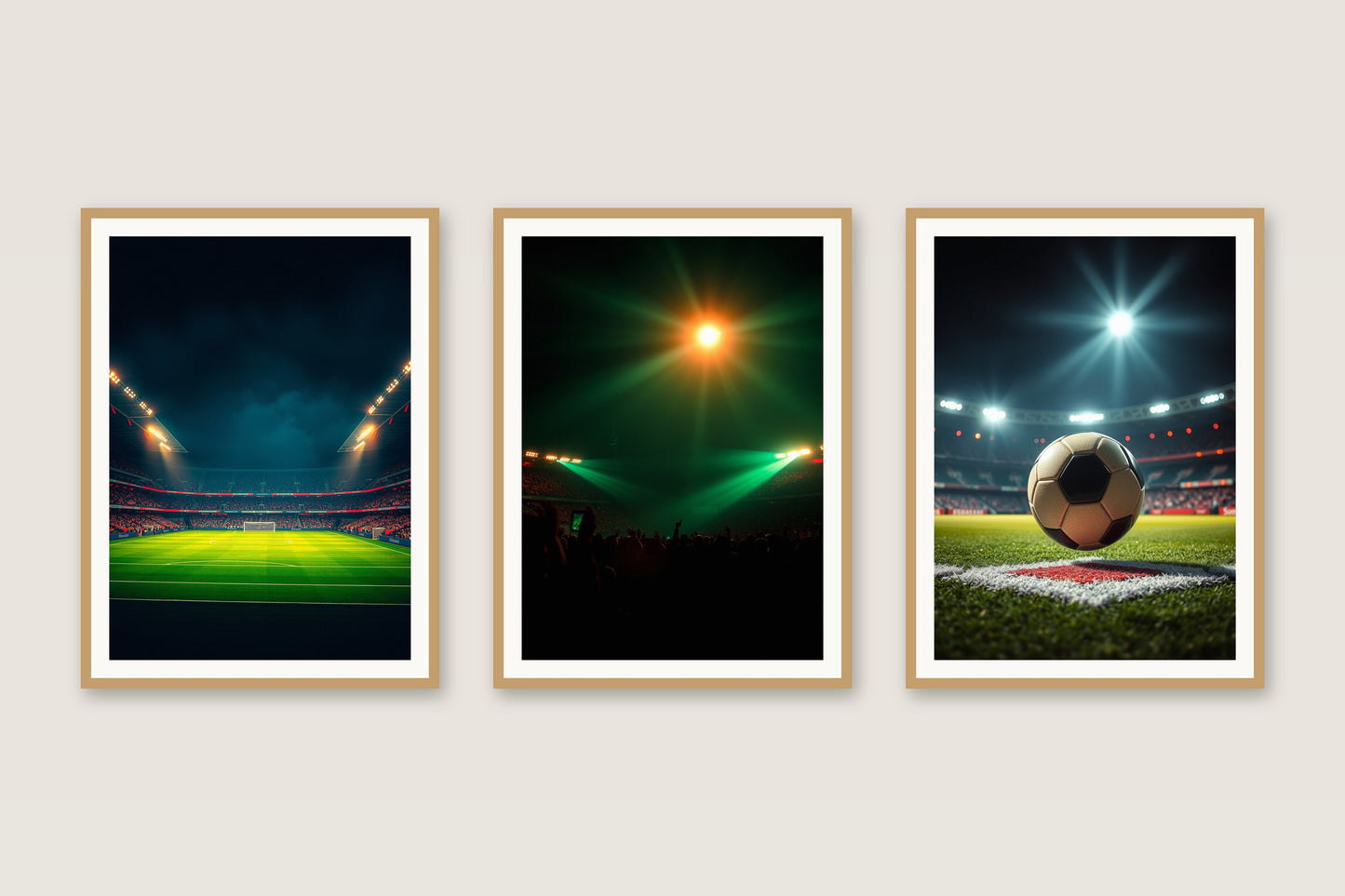Matchday football gallery trio