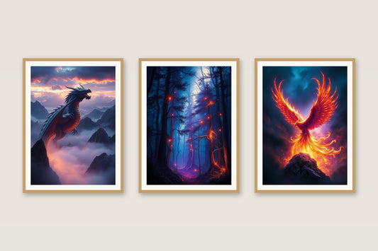 Realm of Myth fantasy gallery trio