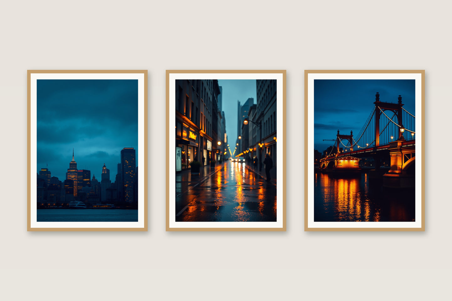 City Lights travel gallery trio