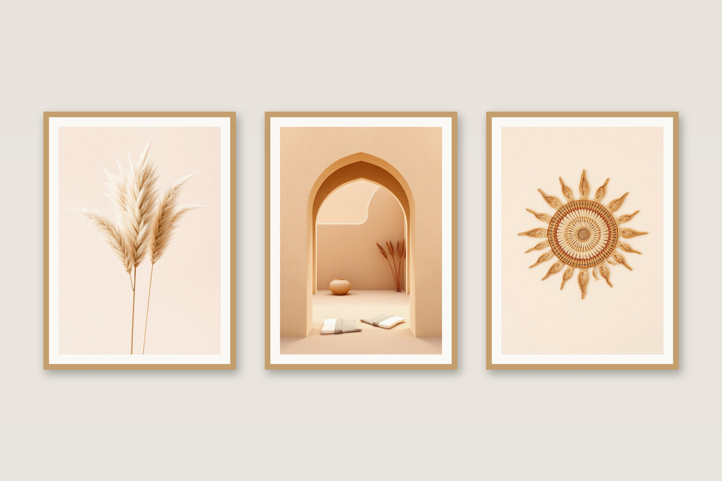 Boho Neutral boho gallery trio