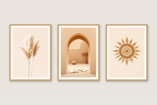 Boho Neutral boho gallery trio